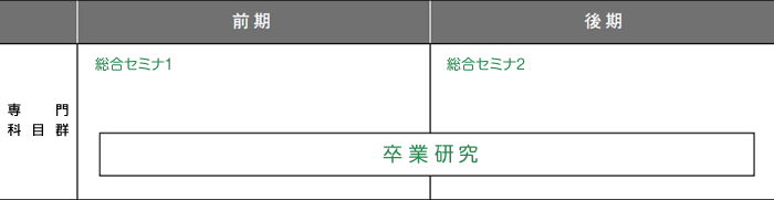 4年次のカリキュラム